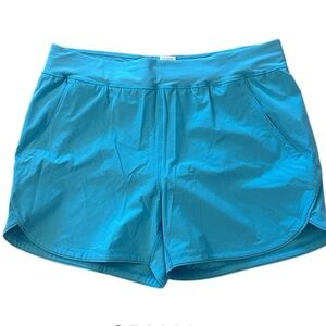 Lands' End Swim Shorts Women's Vibrant Blue Green Bathing Suit Size 14
